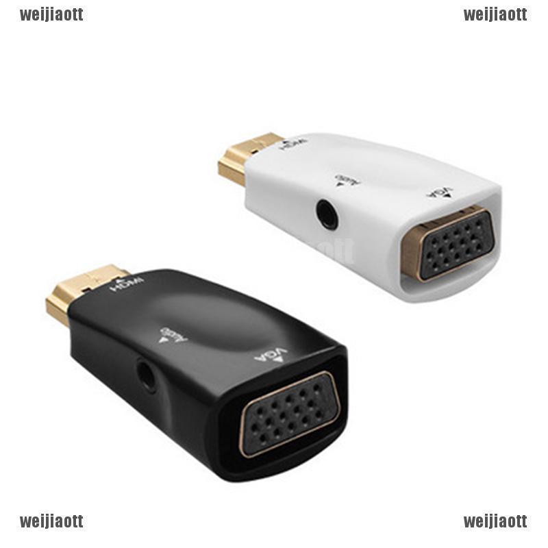 Cáp chuyển đổi 1080P HDMI đầu đực sang VGA đầu cái 3.5mm