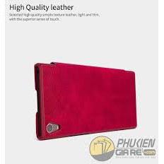 Bao da Qin Sony Xperia XA1 Ultra nâu đỏ đen