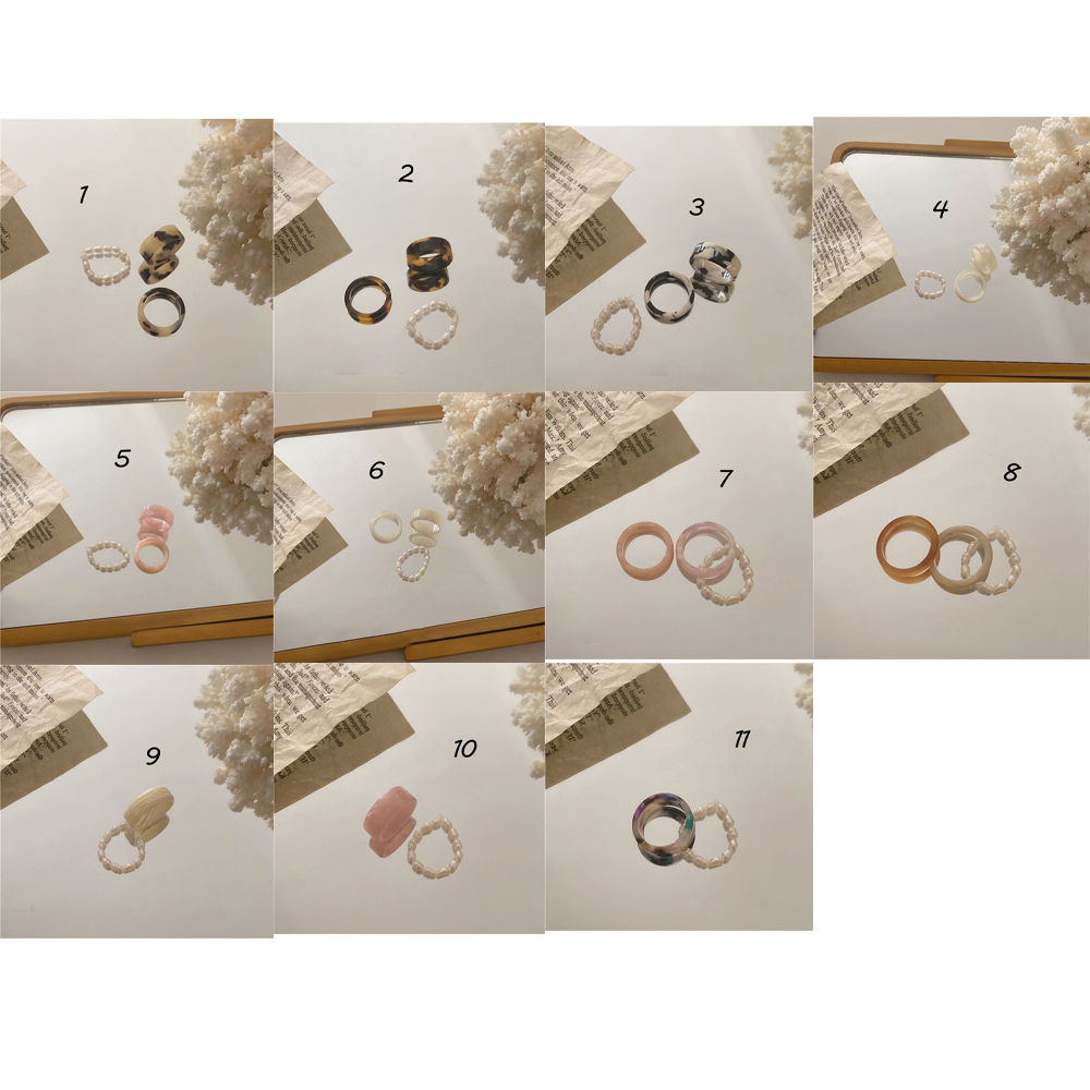 Nhẫn Nữ Xỏ Ngọc Trai Nhân Tạo Và Họa Tiết Da Báo Cá Tính