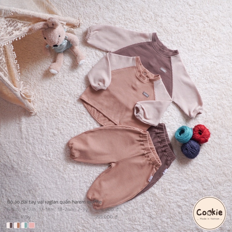 Bộ raglan quần harem Cookie
