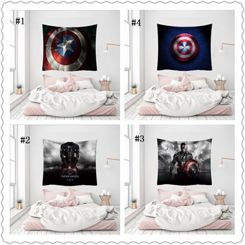 Thảm Treo Tường In Hình Phong Cách Captain America Độc Đáo