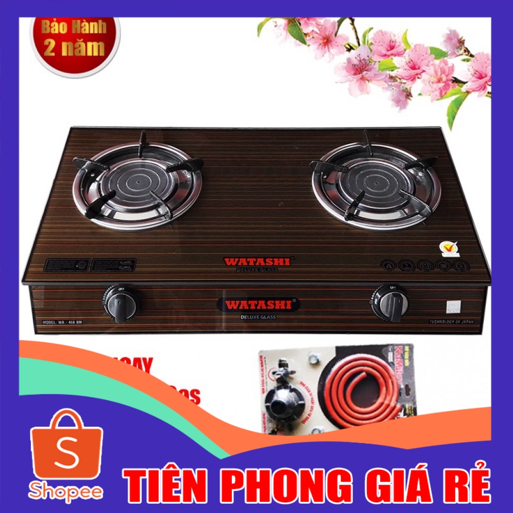 [ GIÁ RẺ ] Bếp Gas Đôi Hồng Ngoại Cao Cấp WATASHI WA-468BM ( Tặng van ga Namilux )