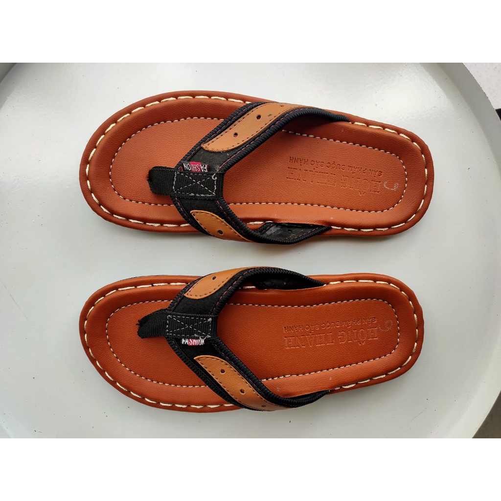 (XẢ KHO)Dép Kẹp Da Nam Cao Cấp Mẫu Mới Siêu Đẹp Hồng Thạnh from lớn