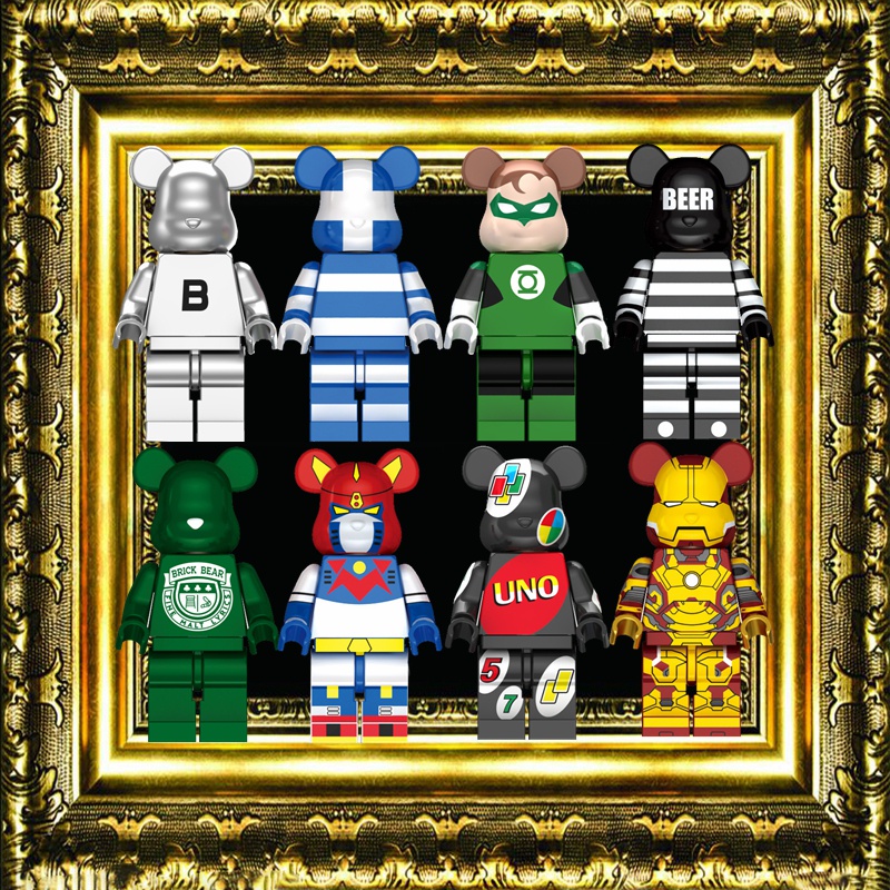 Mô Hình Đồ Chơi Lắp Ráp Nhân Vật Iron Man Và Gấu Cho Bé