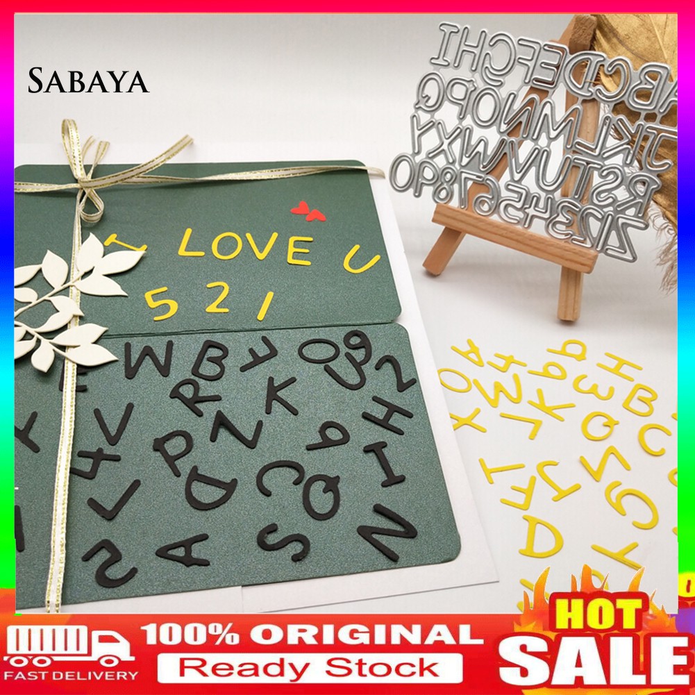 Khuôn Cắt Giấy Làm Từ Kim Loại Hình Chữ Cái Trang Trí Scrapbook