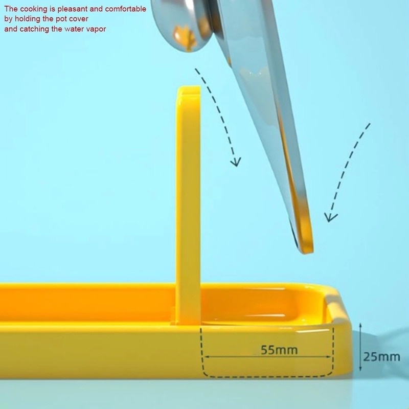 Giá Đỡ Nắp Nồi/Muỗng/Dĩa Đa Năng Gấp Gọn Bằng PP Chất Lượng Cao 3 Màu Sáng Tạo