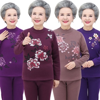 SẴN - BỘ QUẦN ÁO NỈ CHO NGƯỜI GIÀ, ÁO NỈ CHO BÀ GIÀ, ÁO NỈ LÓT NHUNG CHO MẸ CAO CẤP CỰC ẤM