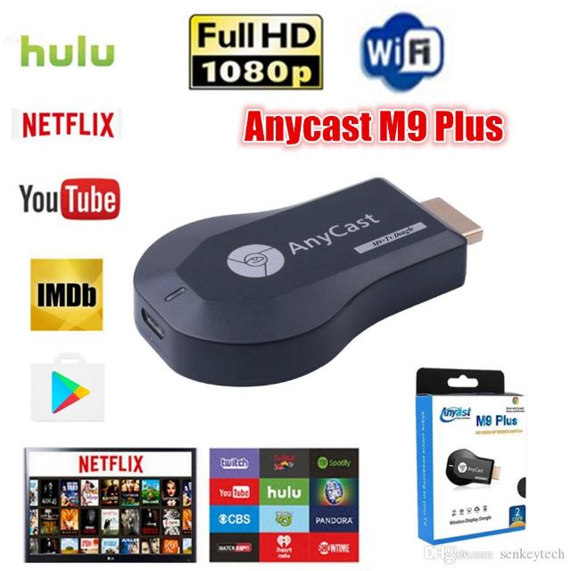 Cáp HDMI không dây Anycast M9 Plus truyền tín hiệu từ điện thoại lên tivi, máy chiếu,...