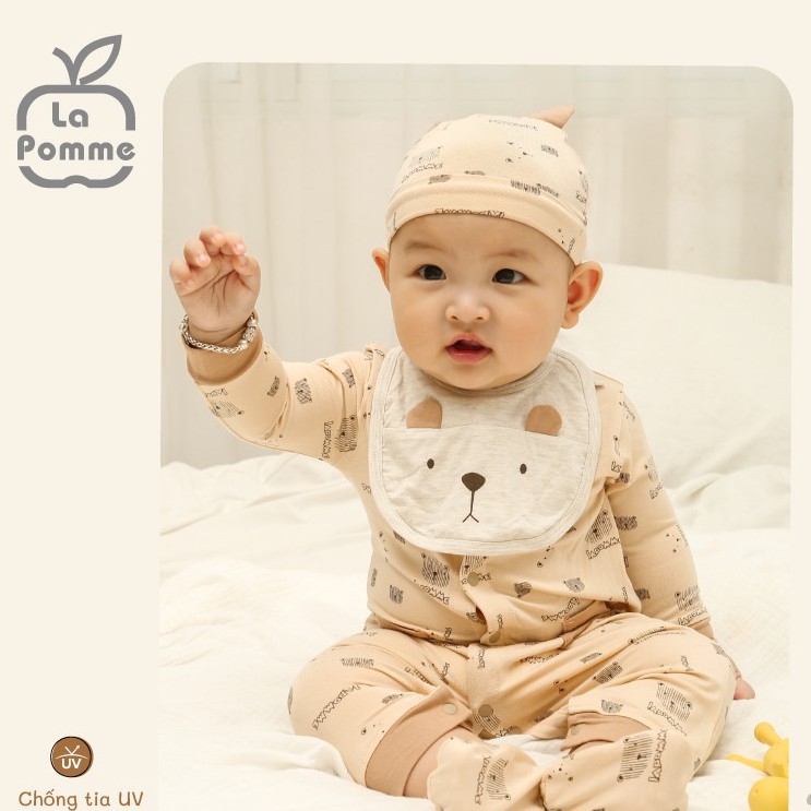 La pome - Phụ kiện sơ sinh Bao tay trẻ em bao chân mũ yếm sơ sinh Họa tiết bé trai bé gái -TAMIBEBE