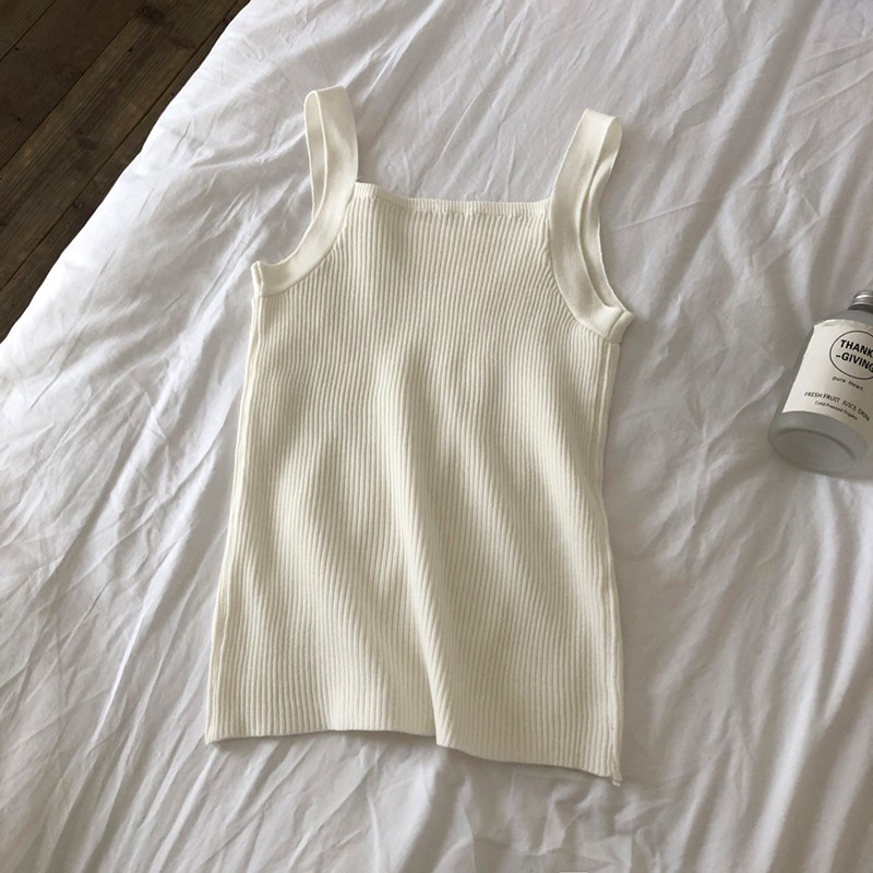 NUZIRO  Áo hai dây dệt kim dáng ôm kiểu dáng thời trang dành cho nữ