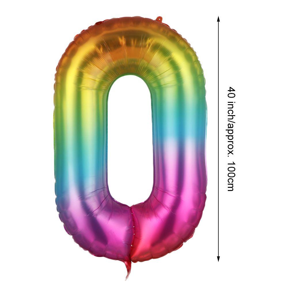 Bong Bóng Lá Nhôm 40 &quot;Số 0 1 2 3 4 5 6 7 8 9 Tuổi