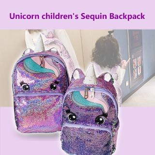 Ba Lô Hình Kỳ Lân Đính Sequin Lấp Lánh Xinh Xắn Dành Cho Các Bé