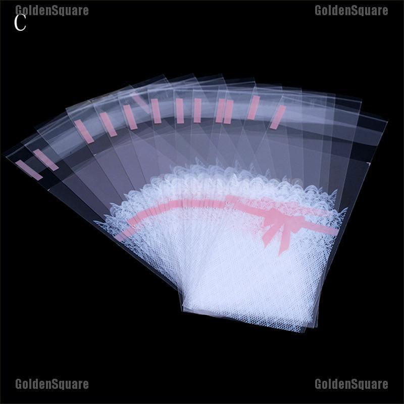 Set 100 Túi Nhựa Mini Tự Dính Đựng Bánh Quy Tiện Lợi