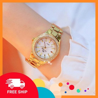 Đồng Hồ Nữ Chính Hãng Bee Sister Dây Thép Không Gỉ Đính Đá Sang Chảnh Đẳng Cấp