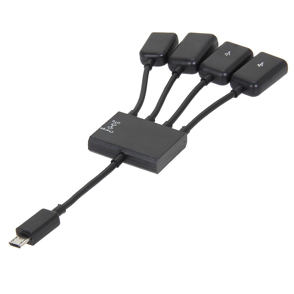 Cáp sạc 4 cổng Micro USB OTG HUB cho Samsung điện thoại Android PC