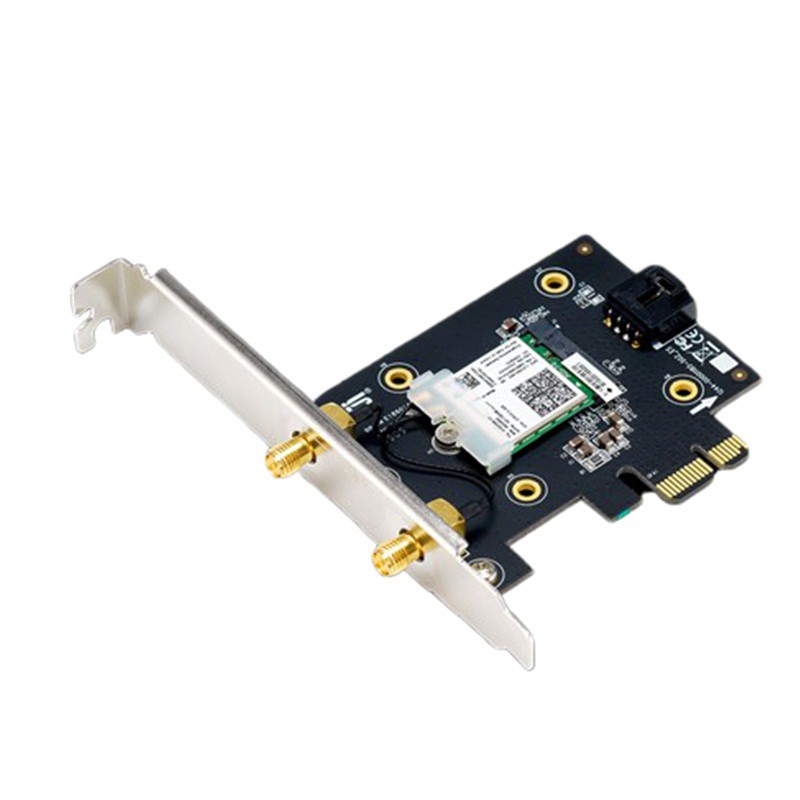 Card Mạng Wifi Asus PCE-AX3000 PCI-e a/b/g/n/ax3000 2.4GHz/5GHz 2402Mbps+574Mbps (Bulk) New 100%  - Hàng Chính Hãng