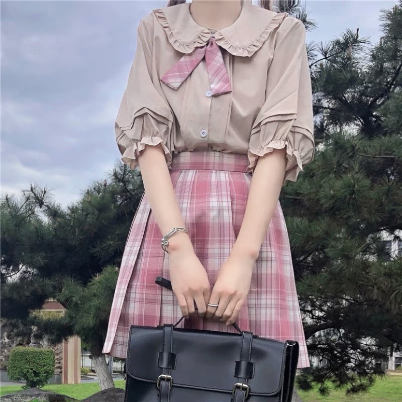 [Order] Sơ Mi JK Cổ Búp Bê Tay Xếp Tầng