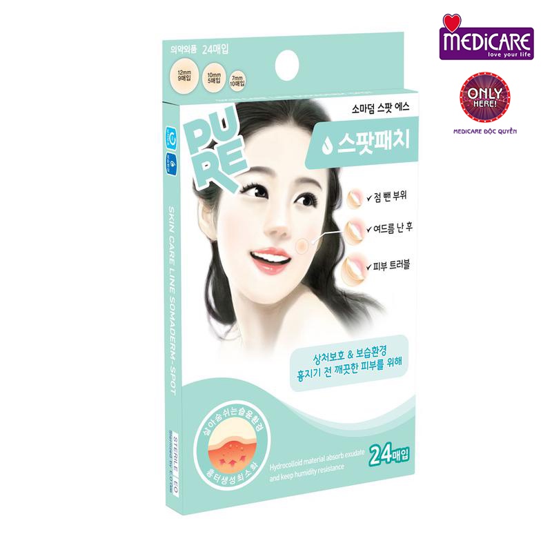 0106244 Miếng dán giảm mụn SOMADERM 24 miếng