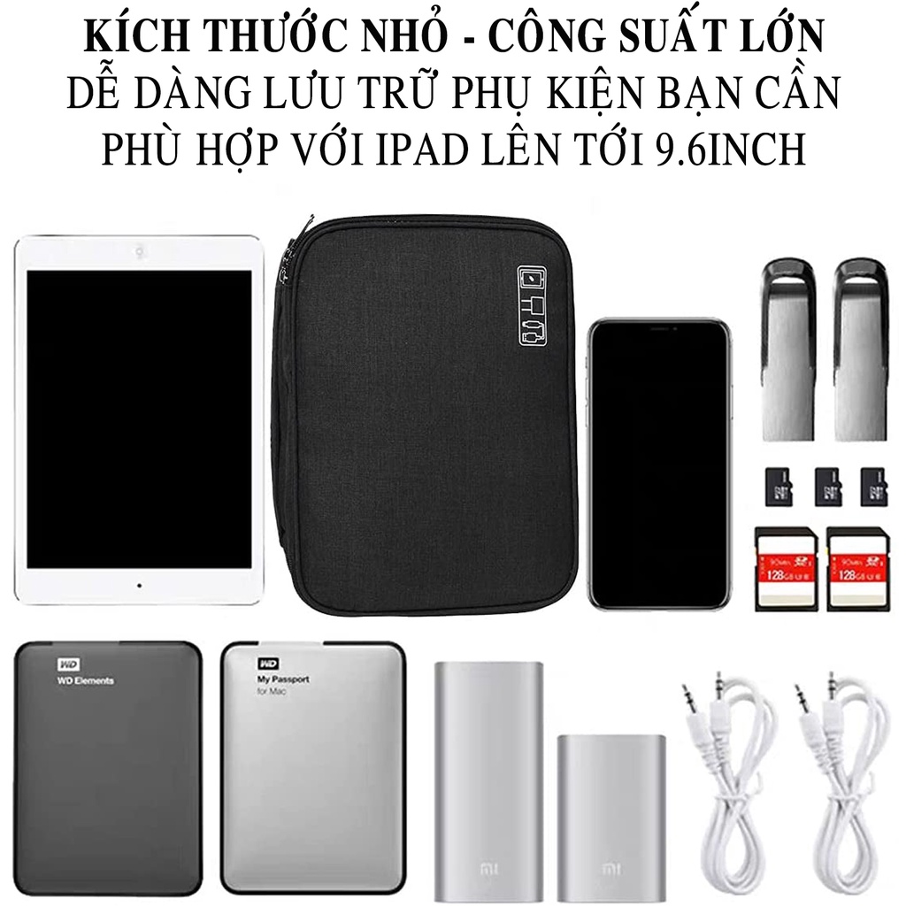 Túi Đựng Phụ Kiện 2 Ngăn Lớn Cải Tiến Nhiều Ngăn Hơn Chống Nước, Chống Sốc – Túi Đựng Phụ Kiện Điện Thoại Hãng Amalife