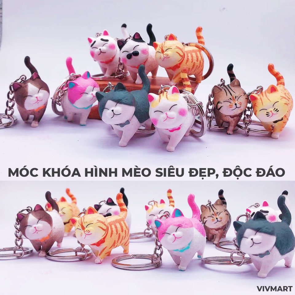 ✅ Móc Khóa Hình Mèo Siêu Đẹp, Xinh Xắn, Đáng Yêu - Quà Tặng Độc Đáo