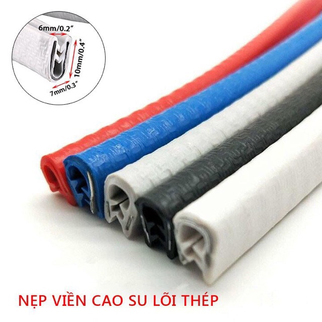 ⚡VIDEO THẬT-5M⚡ Nẹp Viền Cửa Cao Su, Gioăng Cao Su Chữ U Lõi Thép Chống Va Đập Chống Ồn Ô Tô