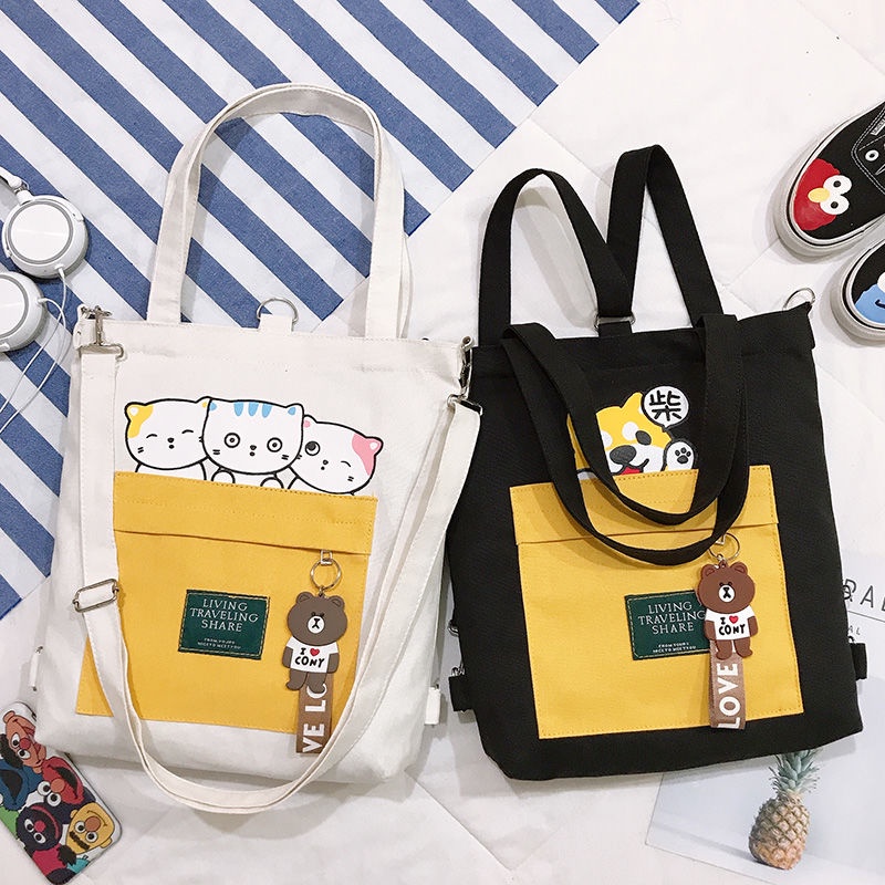 Túi Xách Canvas Cỡ Lớn Thời Trang Trẻ Trung Cho Nữ