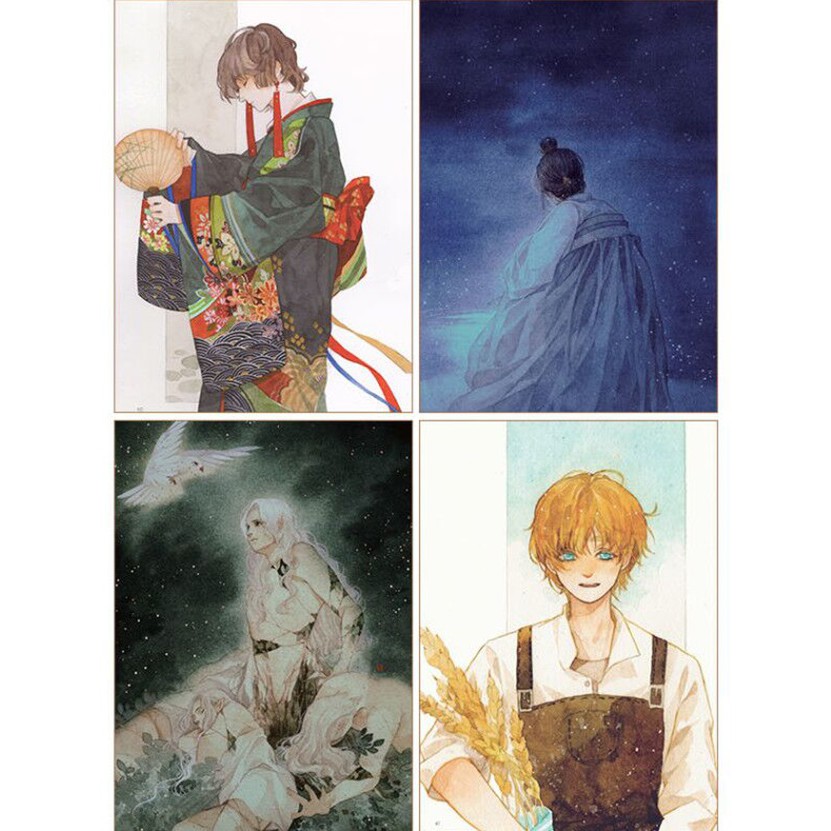 Hạc Hàm Tiên - Artbook hướng dẫn vẽ màu nước nhân vật nghệ thuật