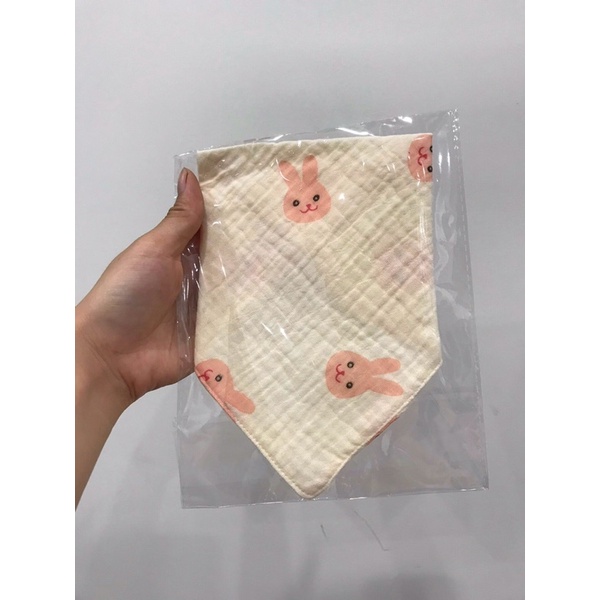 Yếm tam giác muslintree organic 4 lớp cao cấp cho bé