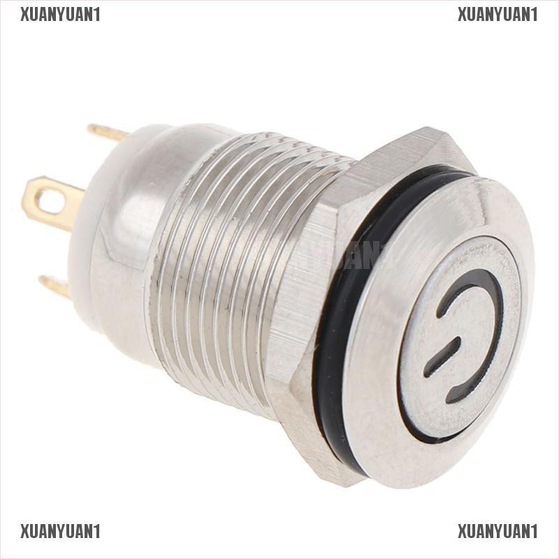 [XUANYUAN1] Công Tắc Nút Nhấn Bằng Kim Loại 12MM 3v