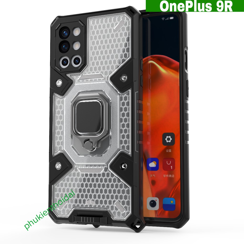 Ốp lưng OnePus 9R vân tổ Ong Iring không gian mới chống sốc giá đỡ xem phim bảo vệ camera
