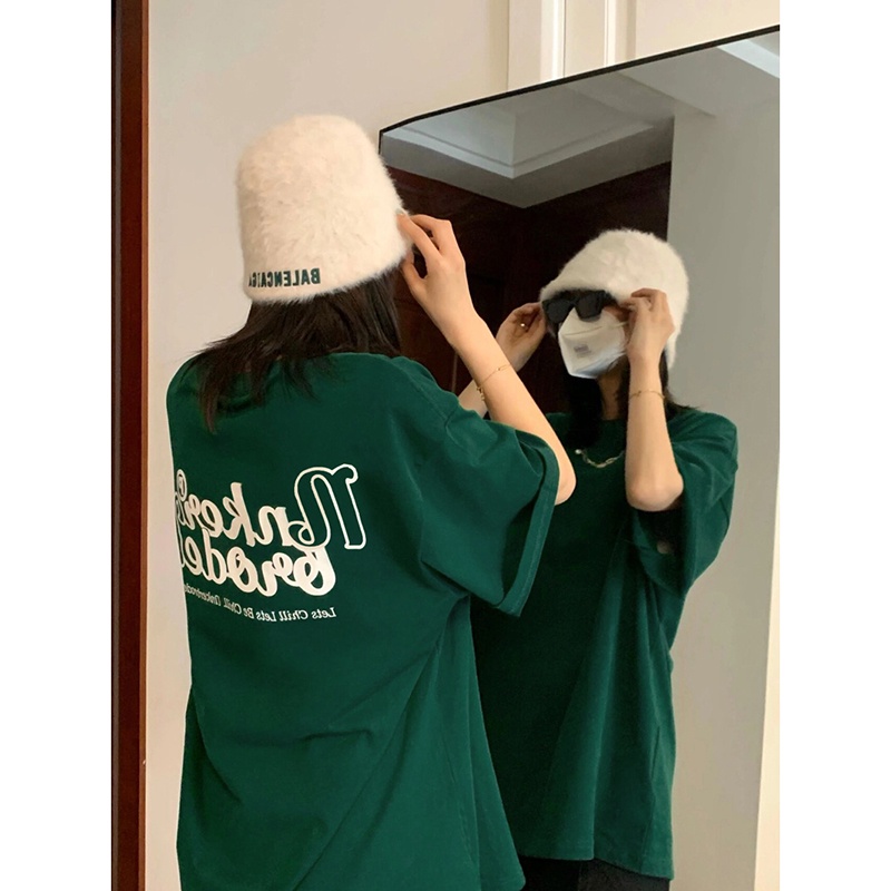 NRVP Áo thun 100% cotton dáng rộng cổ tròn thời trang 2022 dành cho nữ