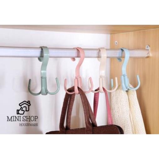 Combo 20 Móc Treo Đồ Cao Cấp Bằng Nhựa Có 4 Chấu ( 4 Nhánh) Tiện Lợi Xoay 360 Độ