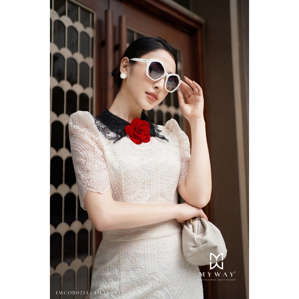Bộ Đồ Ren Nữ MY WAY Áo Và Chân Váy Bút Chì Sang Trọng 4MCOB0214-4MAB0647