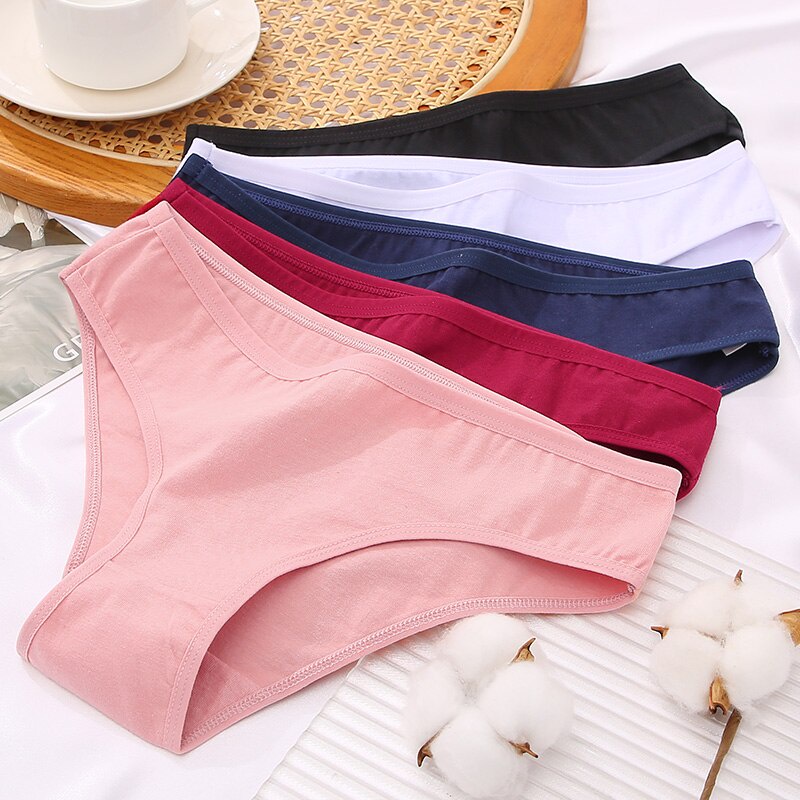 Cute Byte Bộ 3 Quần Lót Cotton Phối Ren Hình Trái Tim Gợi Cảm Dễ Thương Cho Nữ