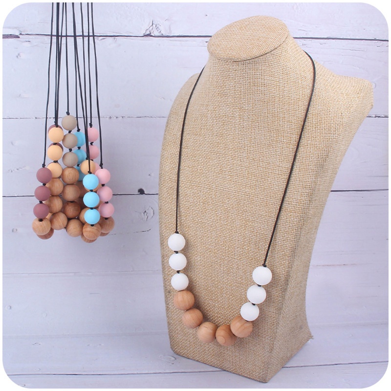 Haha Đồ Chơi Vòng Cổ Hạt Silicone Giảm Đau Cho Bé Mọc Răng