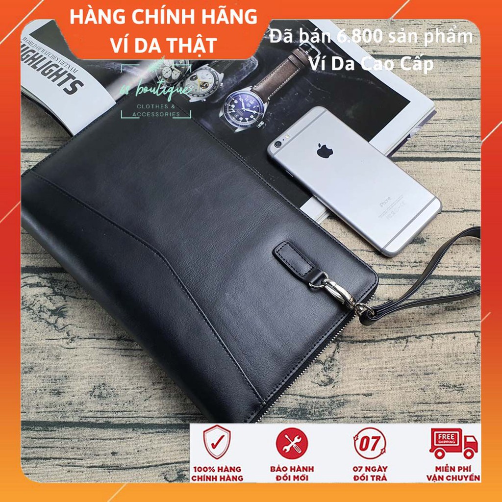 [Da Thật 100%]❤️[GIÁ HỦY DIỆT]❤️Ví Clutch Nam Cầm Tay Da Nappa CL120 - Túi Công Sở Nam Cao Cấp❤️FREESHIP❤️- BH 3 Năm