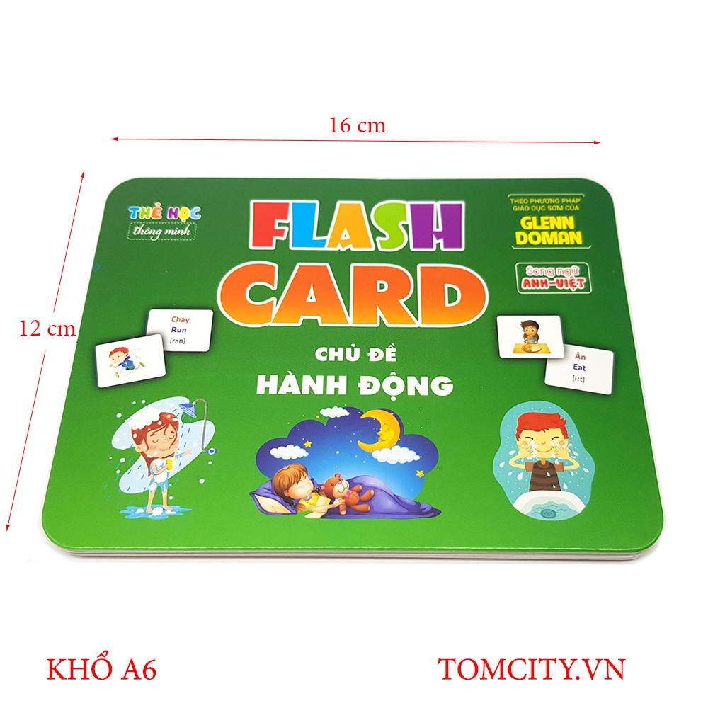 Thẻ Flash Card Chủ Đề Hành Động, Flashcard Học Tập Cho Bé
