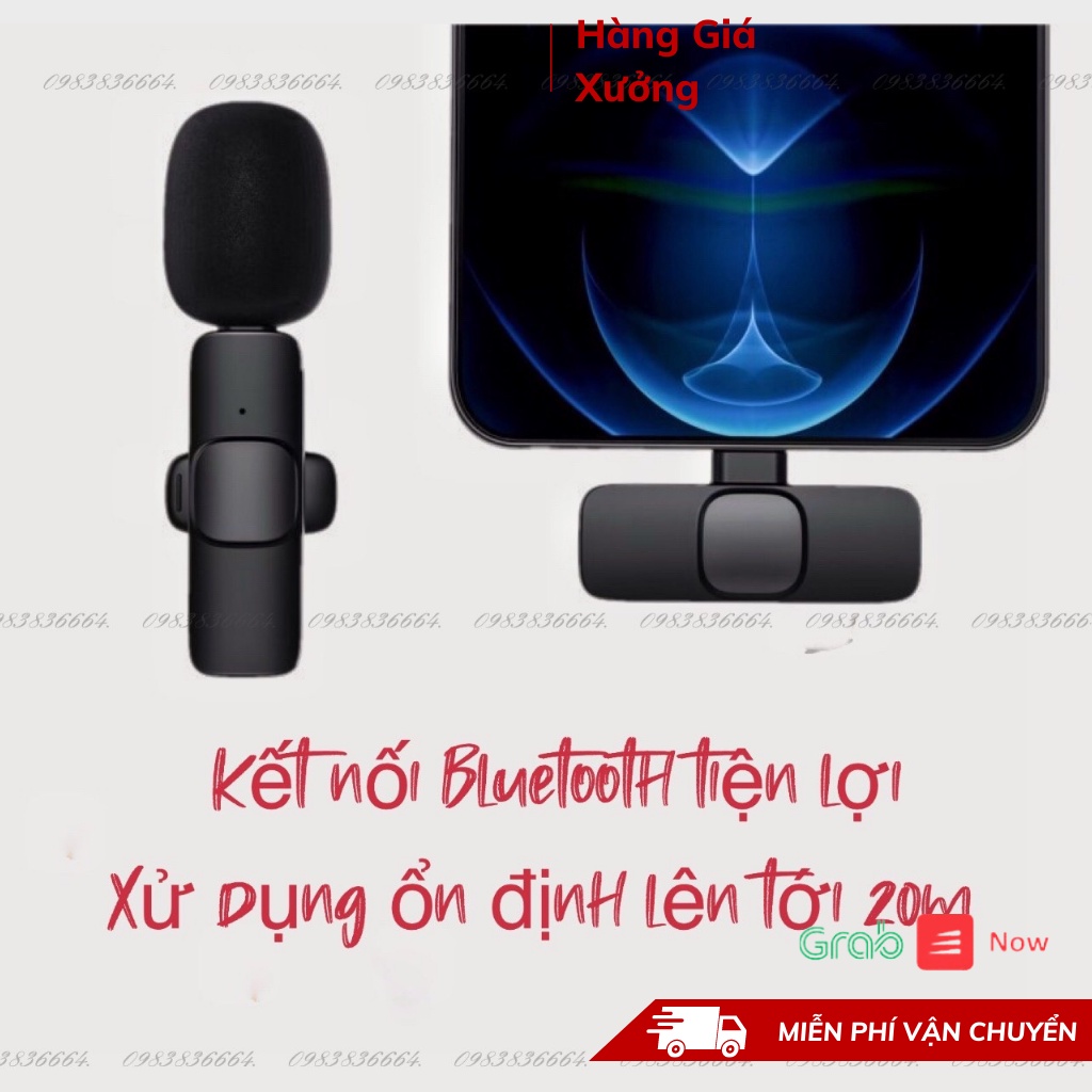 Mic thu âm cài áo hàng cao cấp, lọc tạp âm, âm thanh trong hỗ trợ quay video tiktok, livestream bán hàng,  BH12T