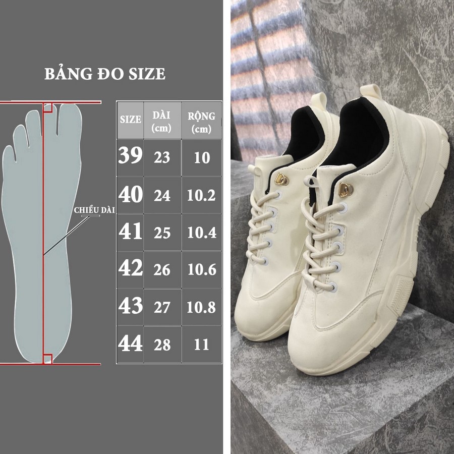 Giày sneaker nam MĐ G884 màu kem | BigBuy360 - bigbuy360.vn