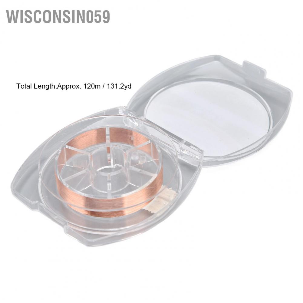 Wisconsin059 Superfine Jumping Wire Ultra Fine Insulation Type Low Resistance 120m Length Diameter 0.02mm Phone Chip Conduction
