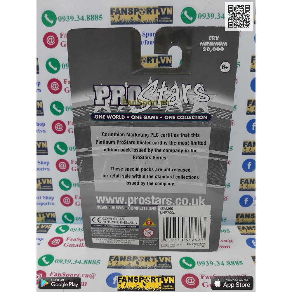 Tượng cầu thủ bóng đá Gerrard Liverpool winner FA Cup 2006 corinthian classics platinum PRO1608 PP1608 kodoto soccerwe