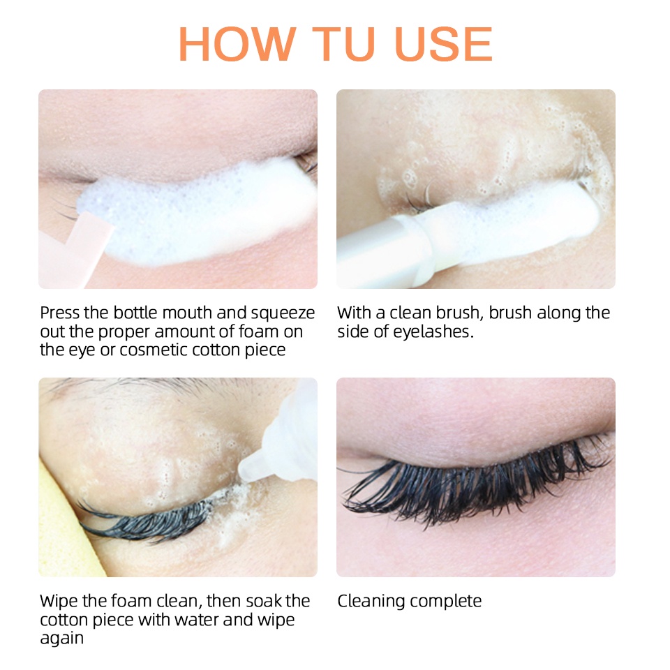 Bọt Tẩy Trang Lông Mi 50ml Không Mùi Tiện Dụng