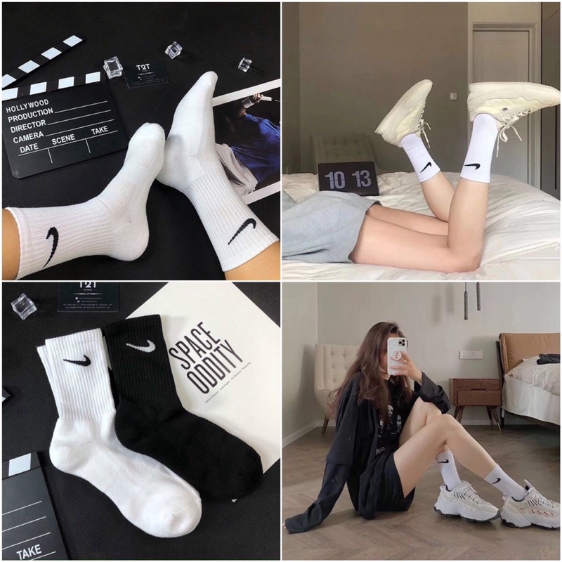 Tất nam nữ cổ cao thể thao thời trang cao cấp
