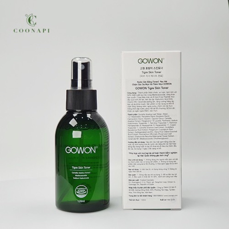 Toner rau má giảm mụn hiệu quả cao giảm thâm nhanh GOWON