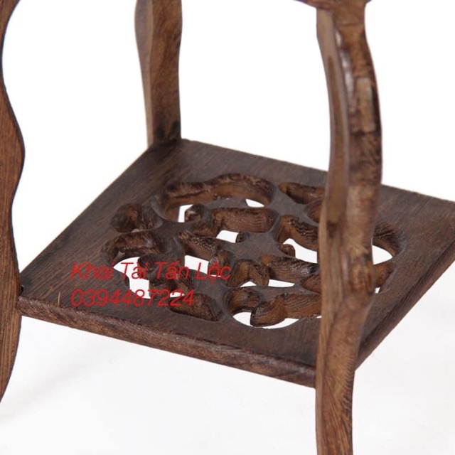 Bộ 4 đế gỗ , đôn gỗ mini kiểu cổ để đặt tượng trang trí