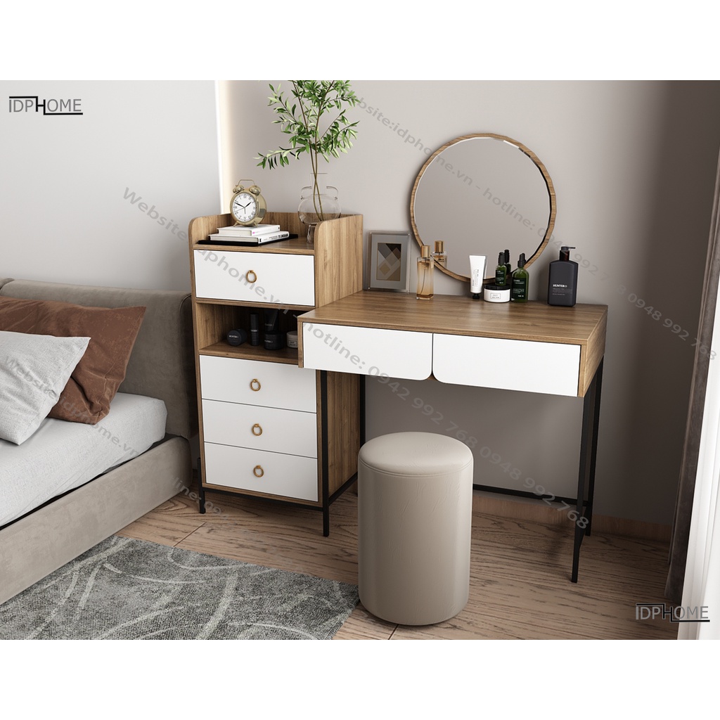 Bàn trang điểm kèm tab đầu giường đa năng BP6807