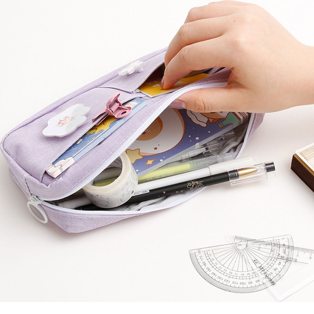 Hộp bút bằng vải Oxford sức chứa lớn nhiều màu mới cho trẻ em