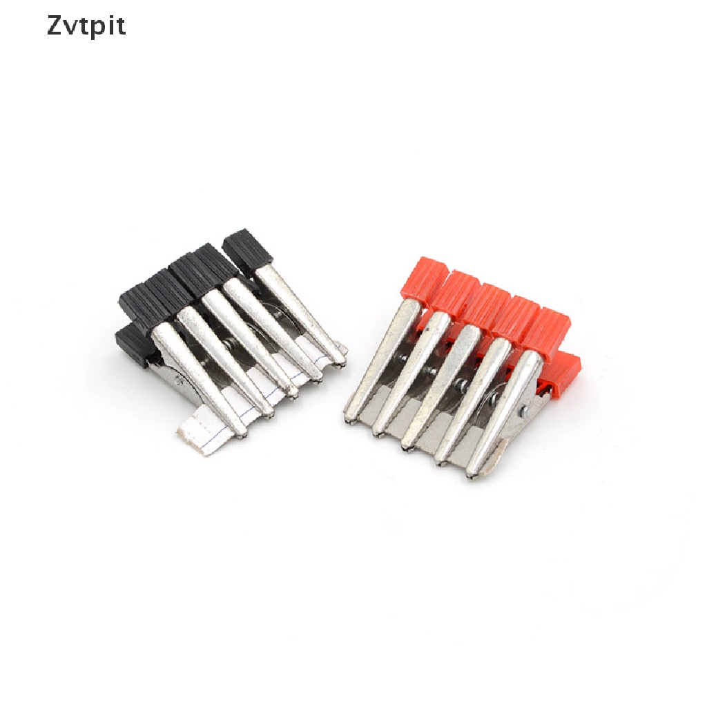 Set 10 kẹp cá sấu 32mm màu đỏ + đen cho dây ắc quy xe hơi