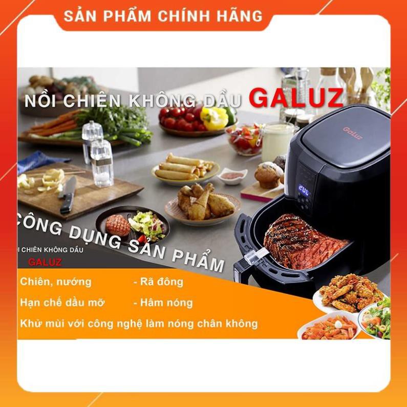 [FreeShip] Nồi chiên không dầu điện tử Galuz 5.2l GLA-616, Hàng chính hãng - Bảo hành 12 tháng