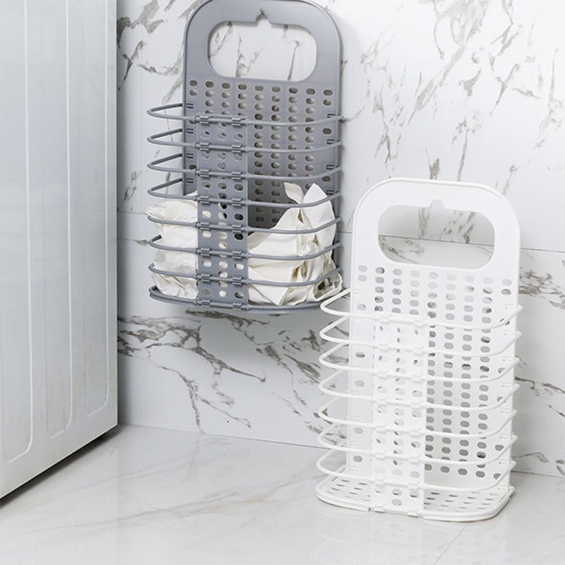 Giỏ Đựng Quần Áo Bẩn Gắn Tường Thoáng Khí Có Thể Gấp Gọn Tiện Dụng